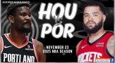 ویدیو| خلاصه بسکتبال NBA / پورتلند تریل بلیزرز – هیوستون راکتز