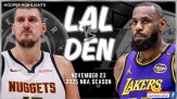 ویدیو| خلاصه بسکتبال NBA / لس آنجلس لیکرز – دنور ناگتس