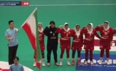 دختران هندبالیست ایران، سلام نظامی دادند