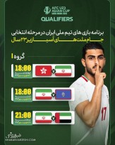 برنامه بازی‌های تیم امید ایران در مقدماتی جام ملت‌های آسیا